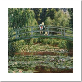 Winnie-The-Pooh in Monet’s garden Posters and Art